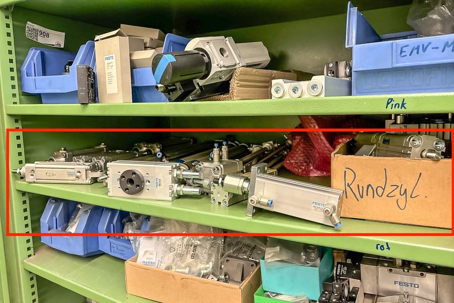 Inhalt Werkstattschrank: Komponenten Festo