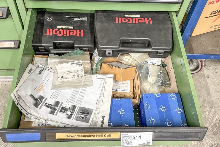 Schubladeninhalt: Gewindeeinsätze Heli-Coil