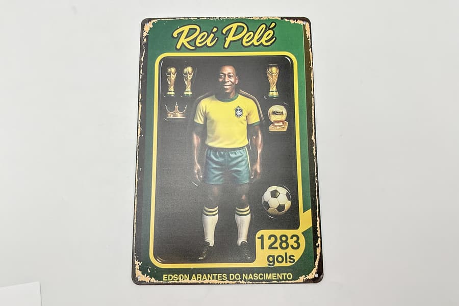 Metallschild Pele