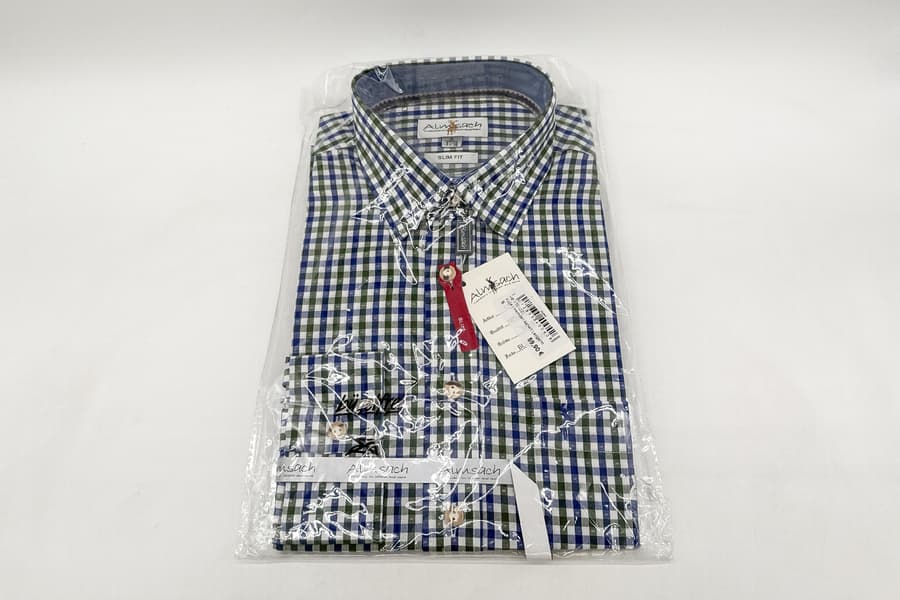 Herren Trachtenhemd Almsach, Gr. S