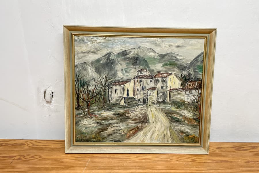 Bild auf Leinen mit Signatur