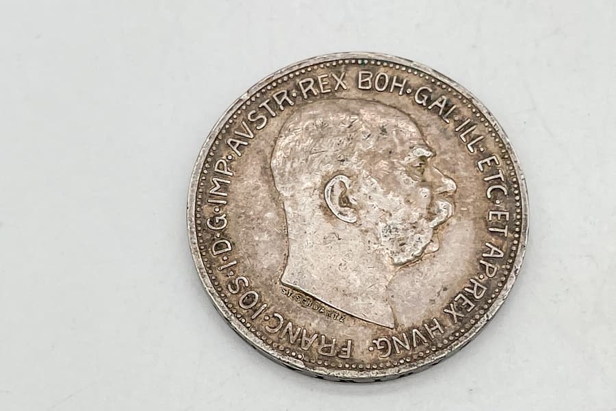 Silbermünze Kaiser Franz Josef 2 Kronen