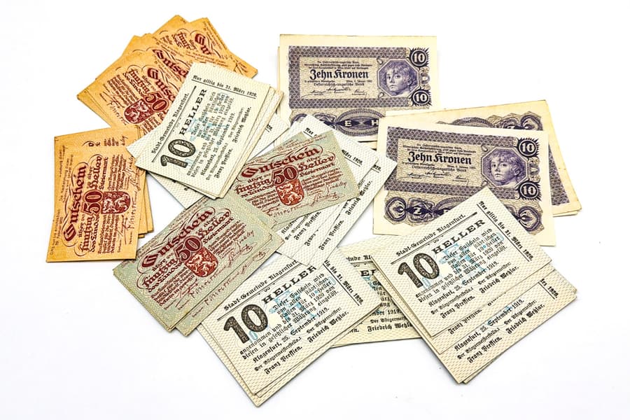 Posten alte Banknoten