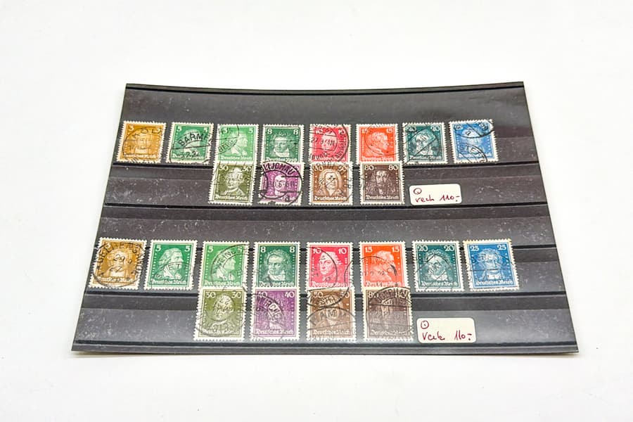 Steckkarte mit Briefmarken Deutsches Reich