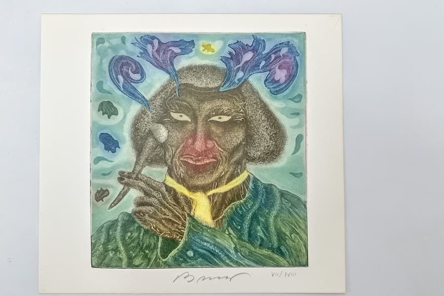 Radierung Arik Brauer