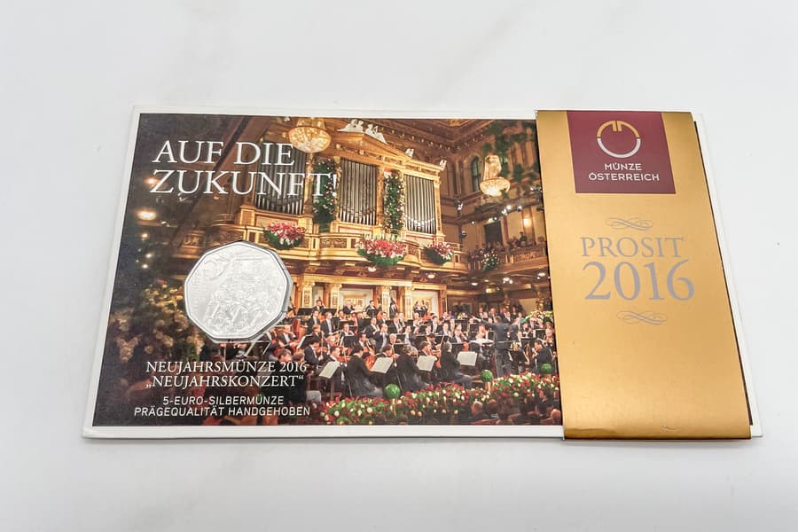 5 Euromünze Österreich 2016 Neujahrskonzert Hgh Silber