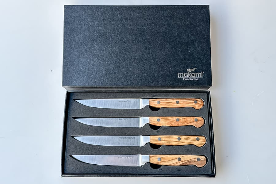 Steakmesserset Makami Olive Deluxe