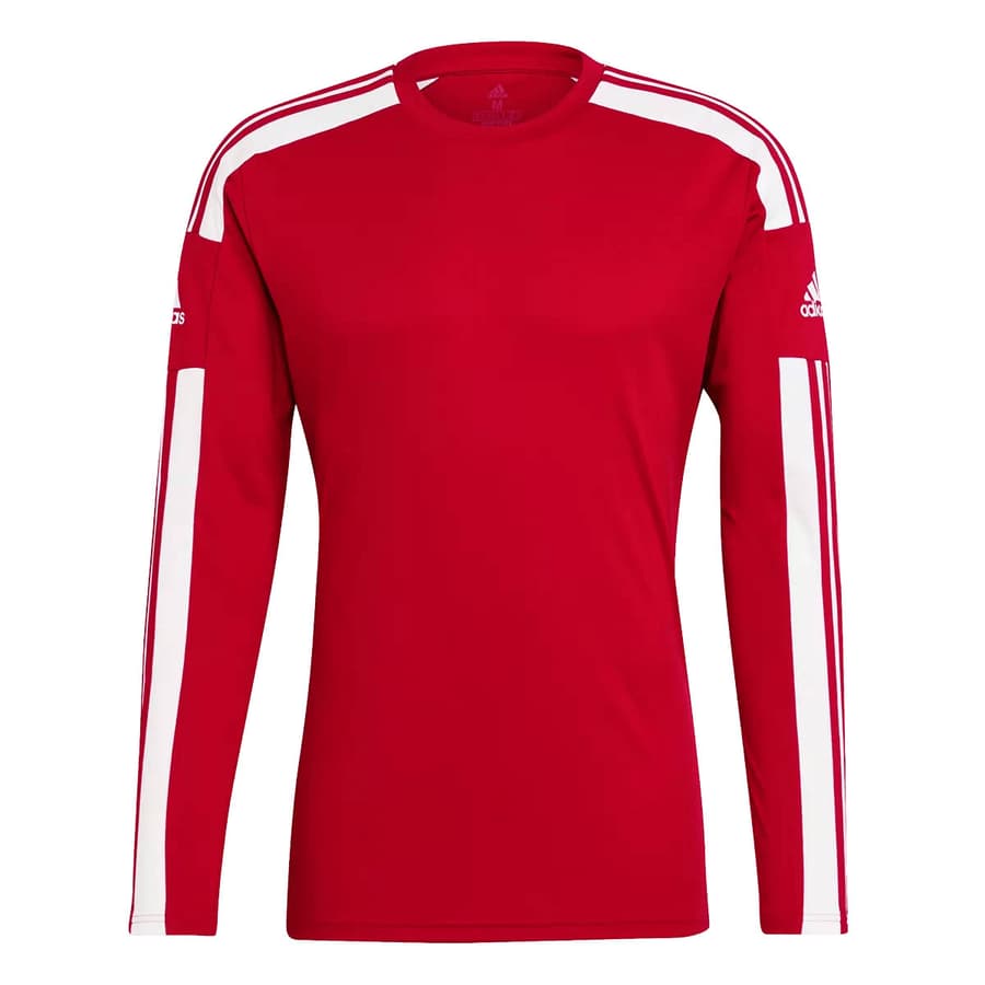 2 adidas Langarmtrikots Squadra 21 Jersey rot/weiß, Gr. S