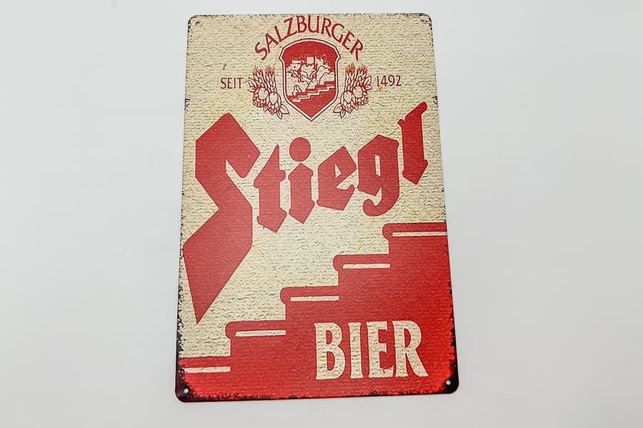 Metallschild Stiegel Bier