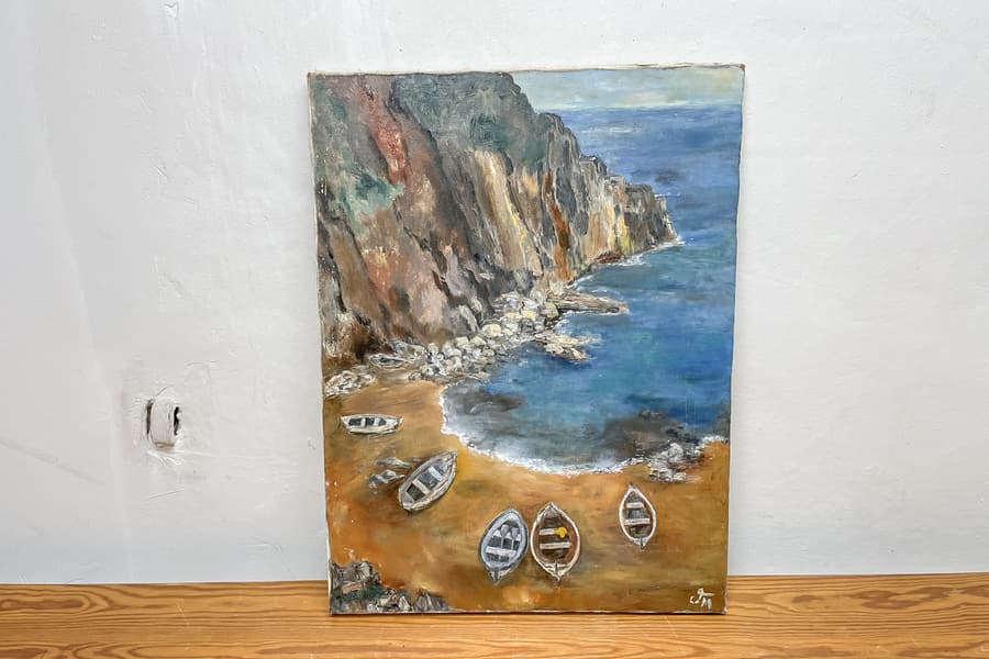 Ölbild auf Leinen mit Signatur