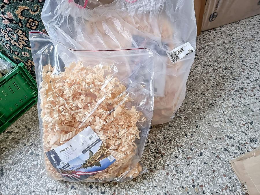 5 Packungen Zirbenspäne Rubin