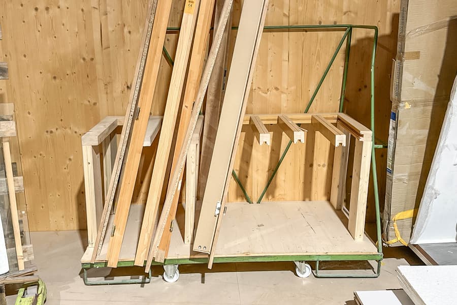 Plattenlagerregal, fahrbar