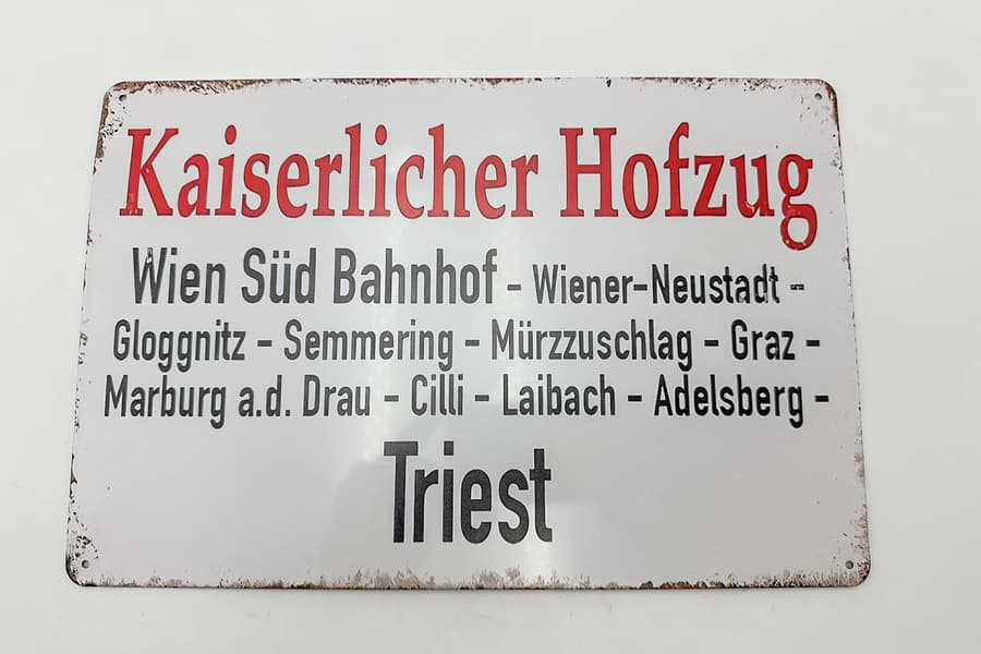 Metallschild Kaiserlicher Hofzug