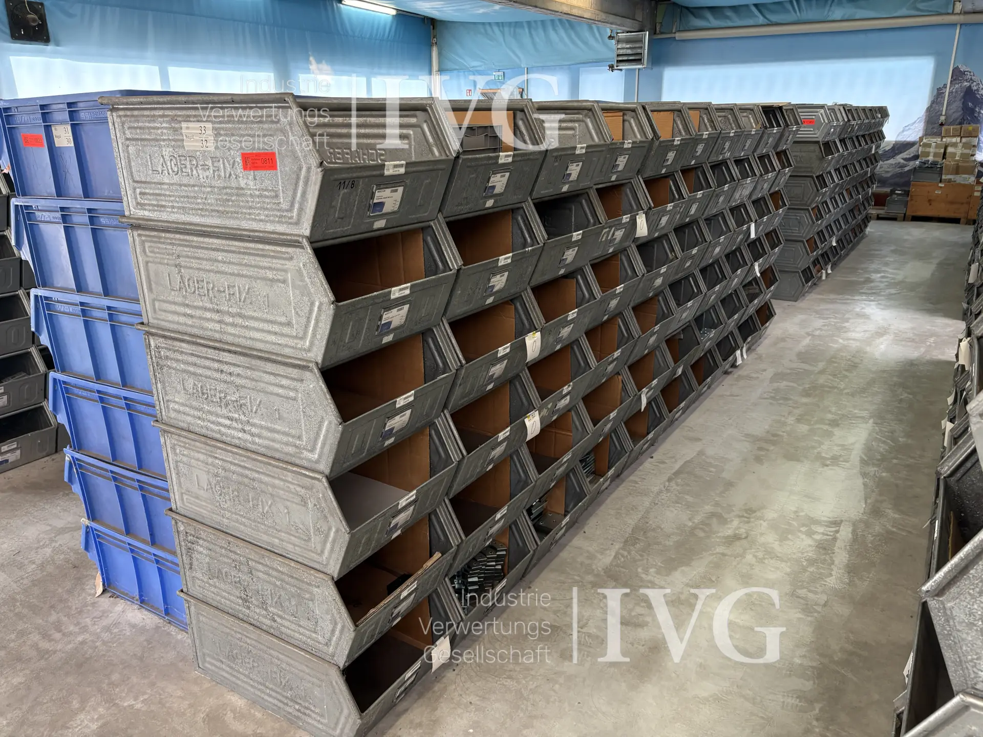 Stahl-Sichtlagerkästen