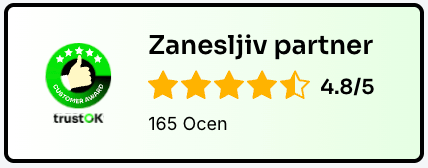 Povprečna ocena: 4,8/5 badge