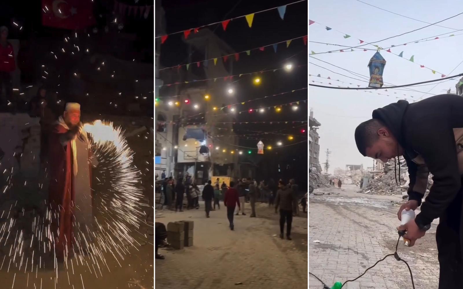رمضان في غزة: زينة الأمل تضيء ركام الدمار وتتحدى عامين من الحرب والإبادة