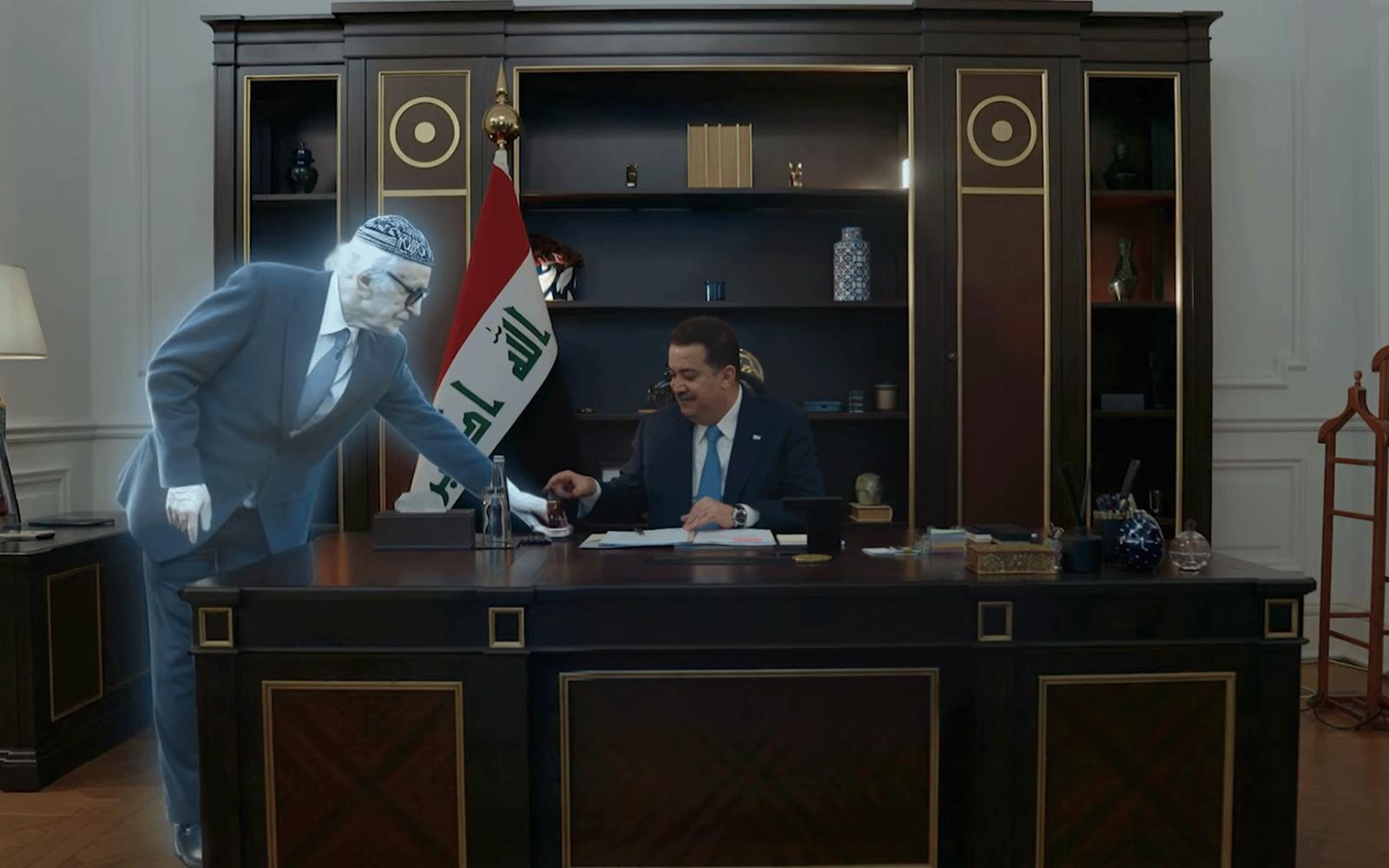 فيديو بالذكاء الاصطناعي يثير غضباً عارماً في العراق: الجواهري يقدم الشاي لرئيس الوزراء