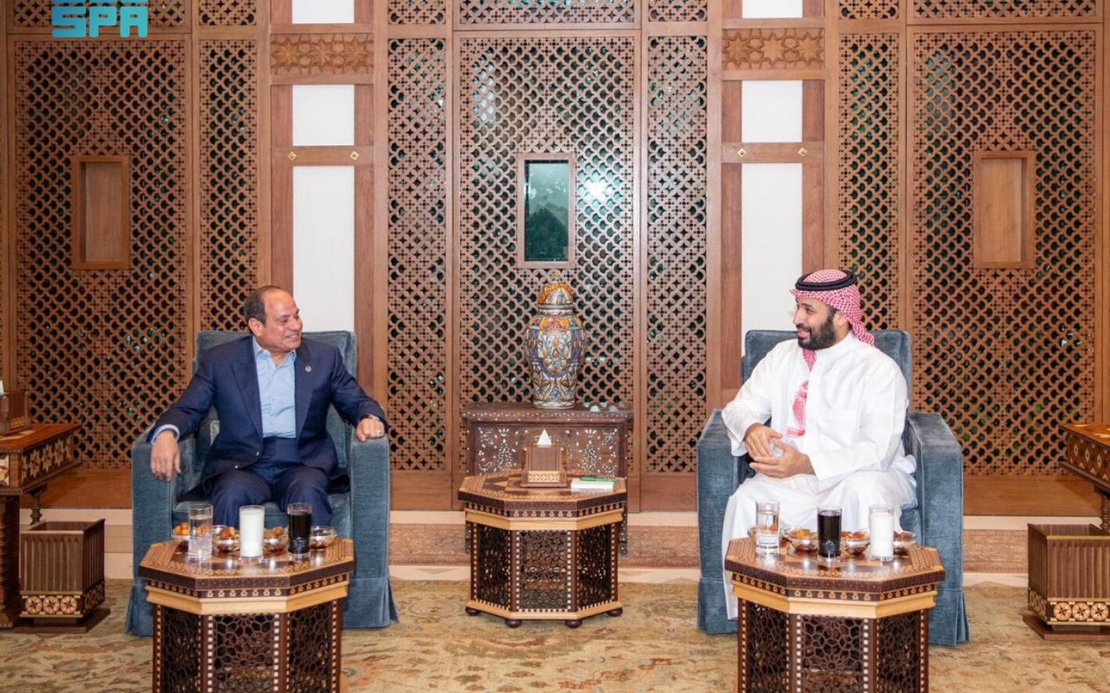 السيسي وبن سلمان يتفقان على الإسراع في إعمار غزة خلال لقائهما في جدة