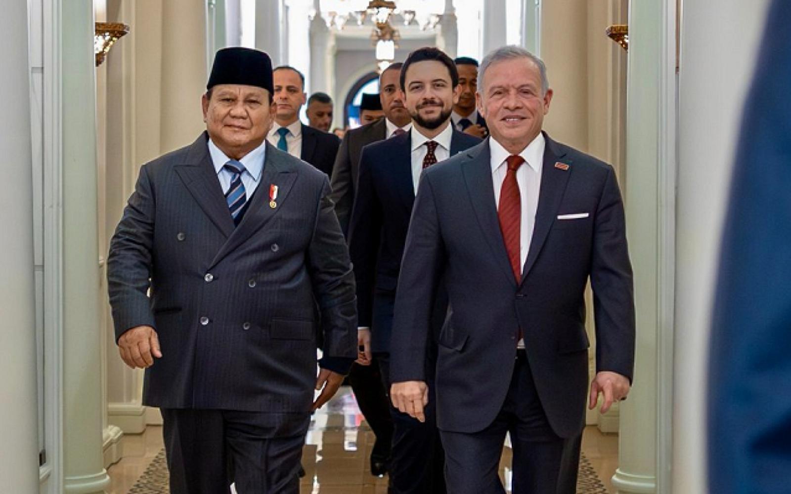 الملك الأردني يشيد بالتزام إندونيسيا بإرسال قوات إلى غزة ودعم حل الدولتين