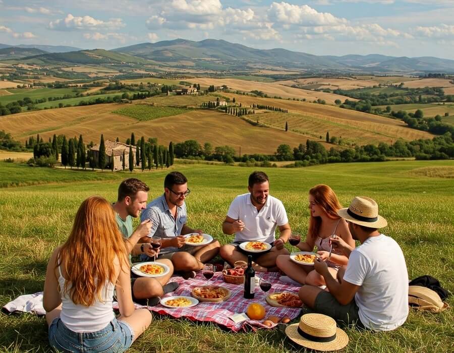 Esperienza enogastronomica e paesaggistica in Umbria