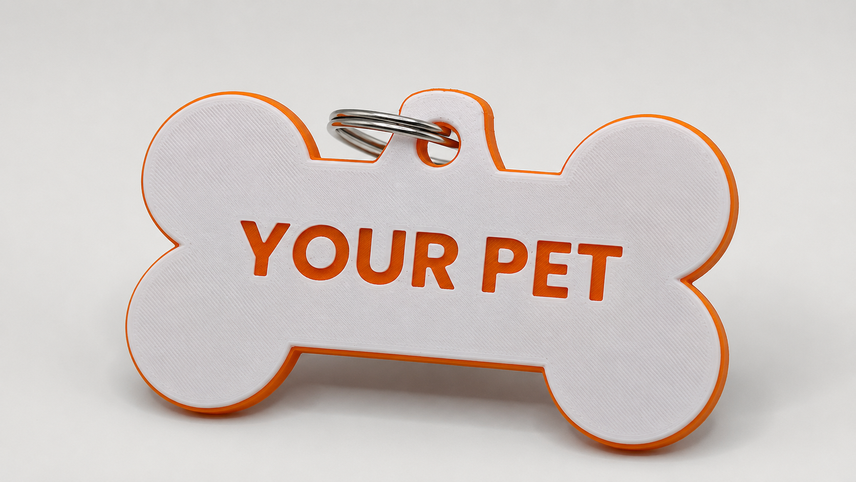 Targhetta per animali domestici a forma di osso con chip NFC