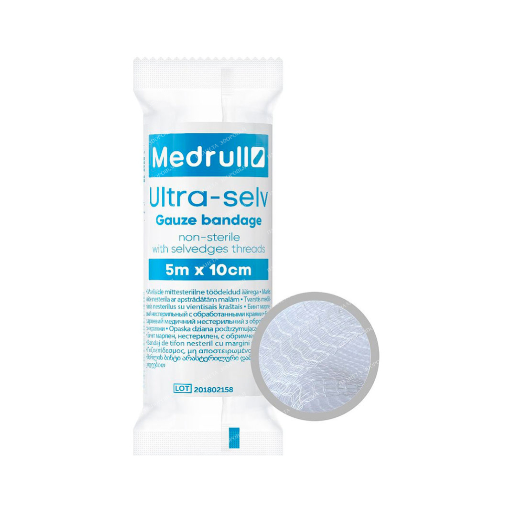 Non-sterile gauze bandage Medrull size 5m x 10cm