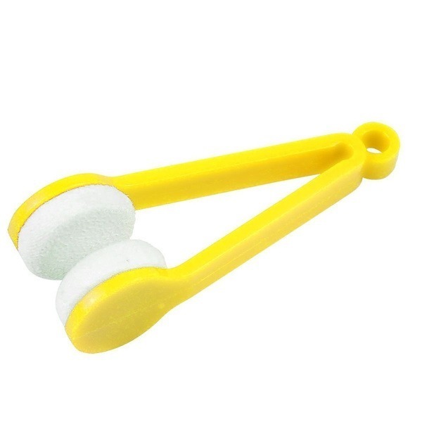 Microfiber Glasses Cleaning Cloth & Brush (7x3x2cm)