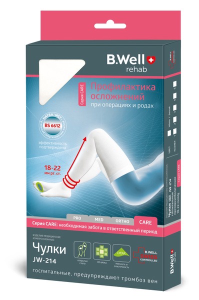B.Well White Compression Stockings (Class 1)