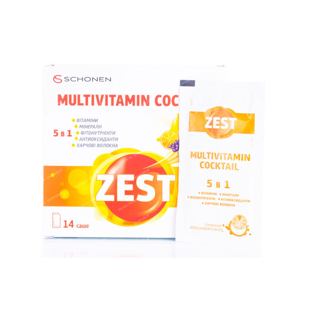 Zest multivitamin cocktail powder in sachet 10g №14