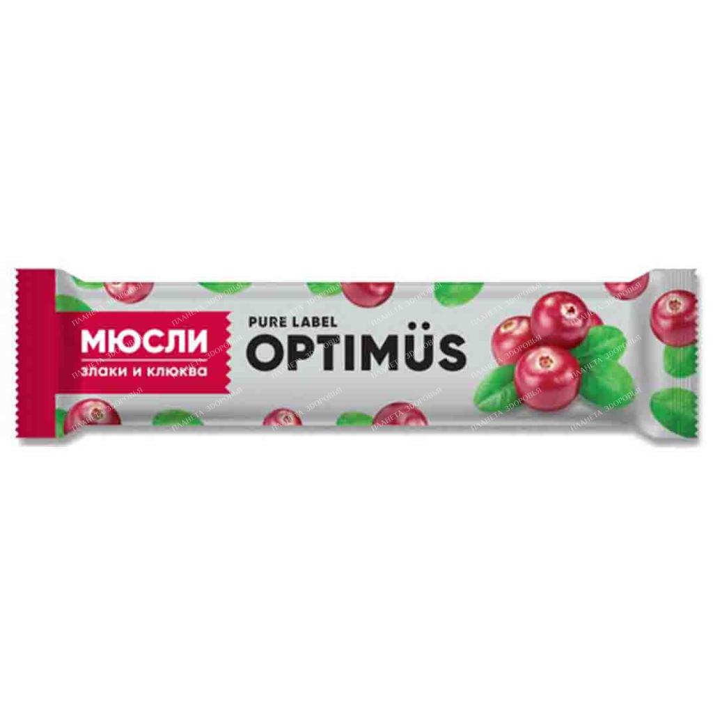 Muesli bar "Optimus" cereals and cranberries 25g