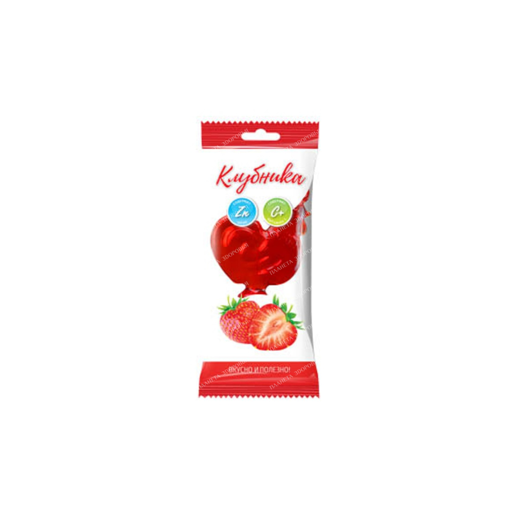 Cockerel candy caramel with zinc and vitamin C with strawberry flavor