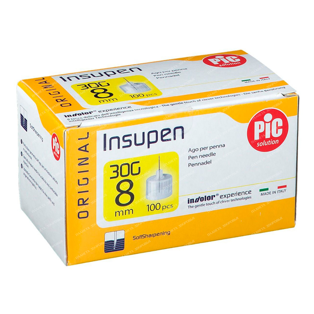 Needle for insulin syringe pens size G30 (0.30mm x 8mm) No. 100