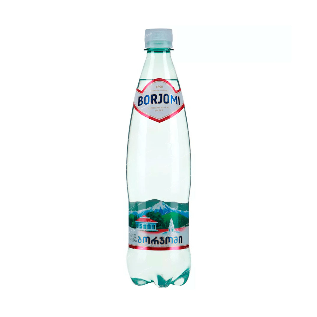 Borjomi natural mineral water medicinal and table drinking sparkling 0.5l PET