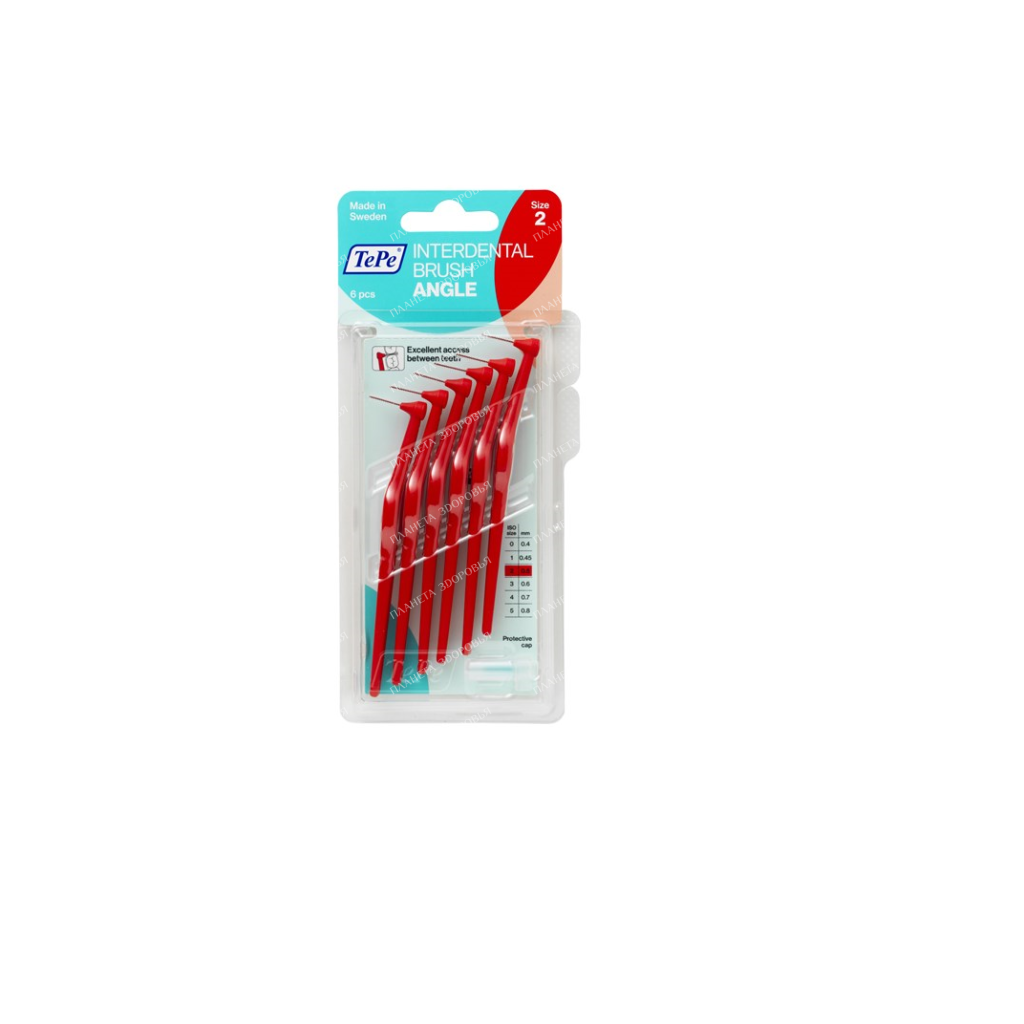 TePe Interdental brushes (Angl №2, on a long handle 6pcs in a blister, 05mm)
