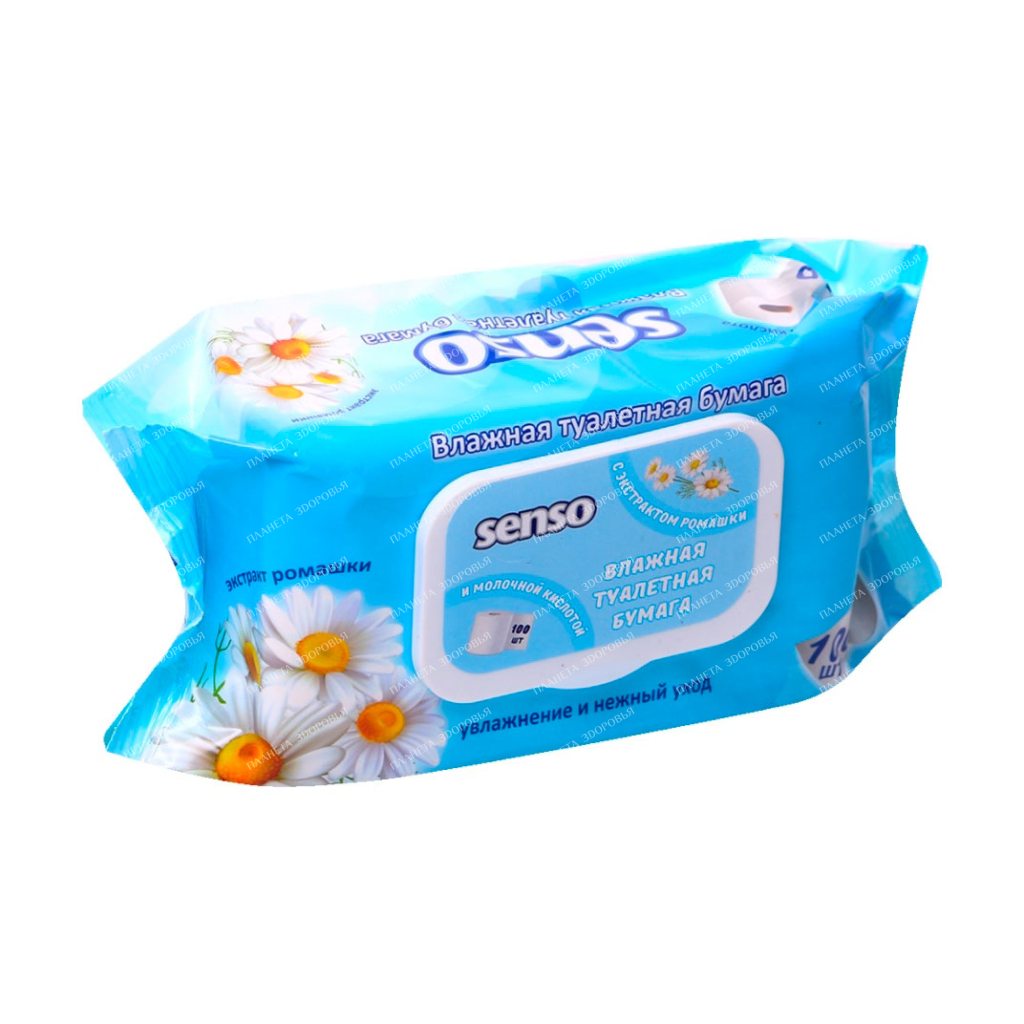 SENSO Wet toilet paper with chamomile extract and lactic acid 100 pcs