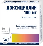 Belmedpreparations Doxycycline, 100 mg, 10 caps.