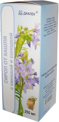 Dialek Cough Syrup with cyanosis and licorice, 250 ml.