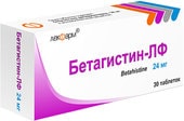 Lekpharm Betagistin-Lf, 24 mg, 30 tablets