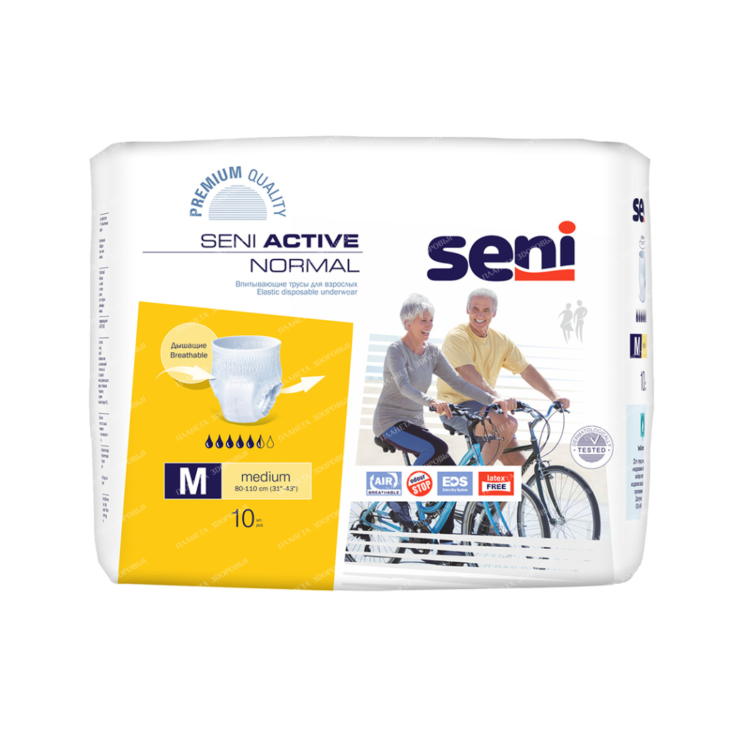 Seni Active Normal medium Absorbent panties for incontinent adults 10 pcs