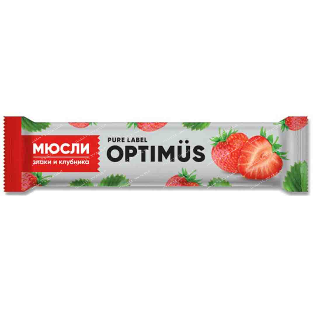 Muesli bar "Optimus" cereals and strawberries 25g