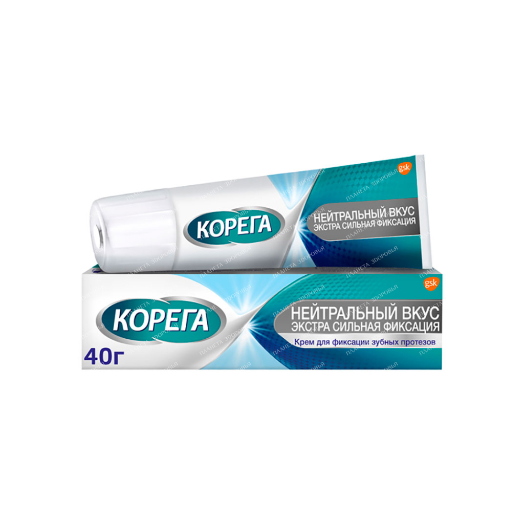 Material for fixation of removable dentures: cream Corega Neutral taste 40g