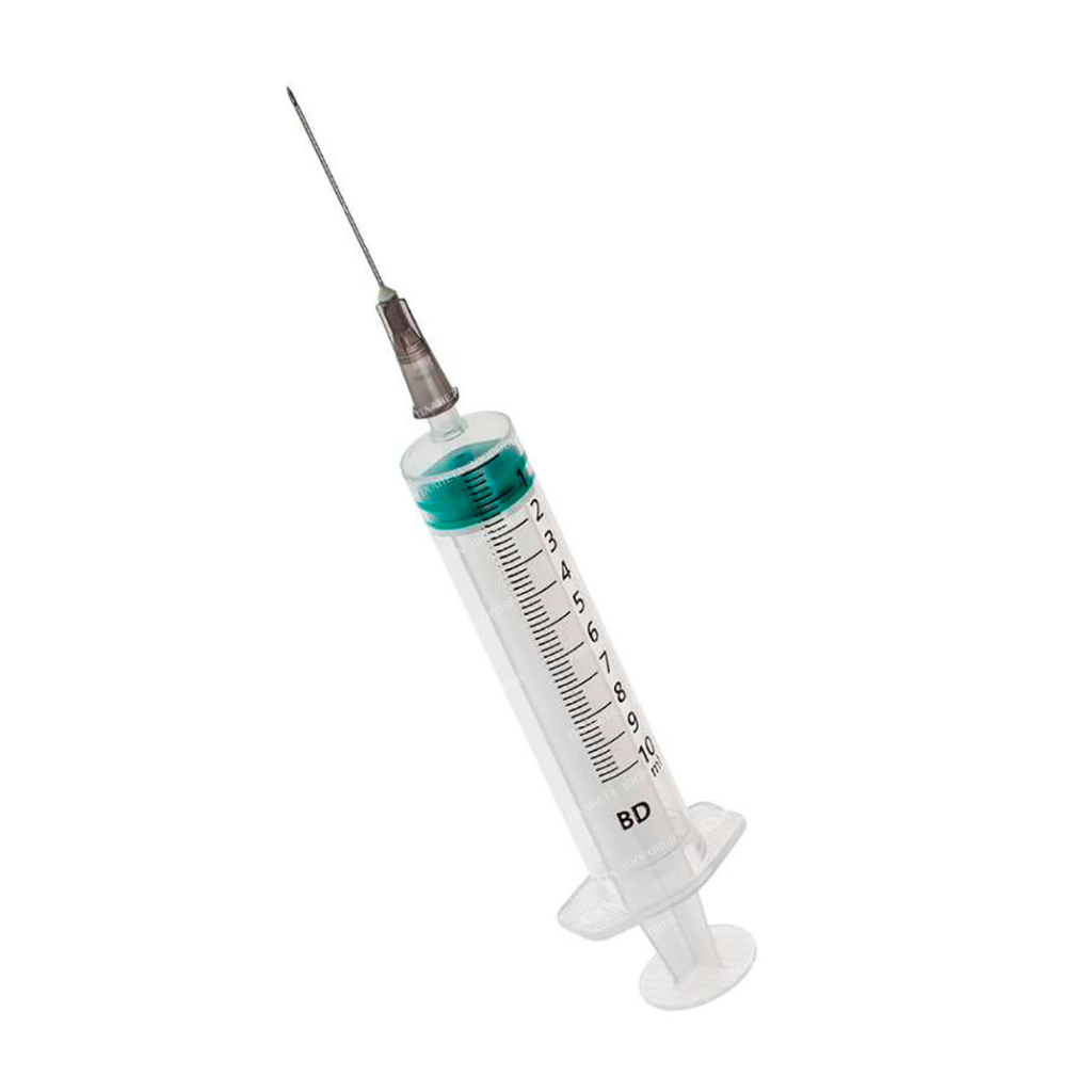 Syringe two-component BD Discardit II 10 ml with a needle 21G x 1 1/2