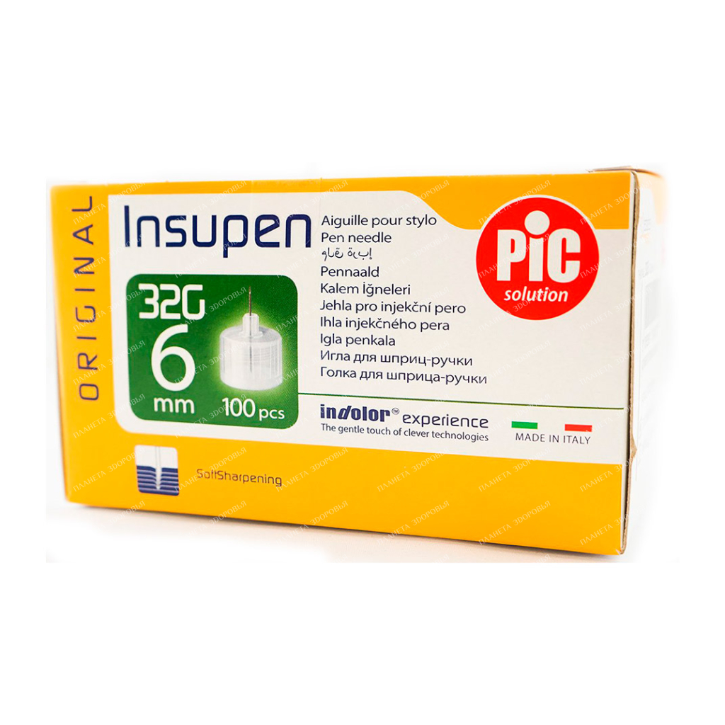 Needle for insulin syringe pens size G32 (0.23mm x 6mm) No. 100