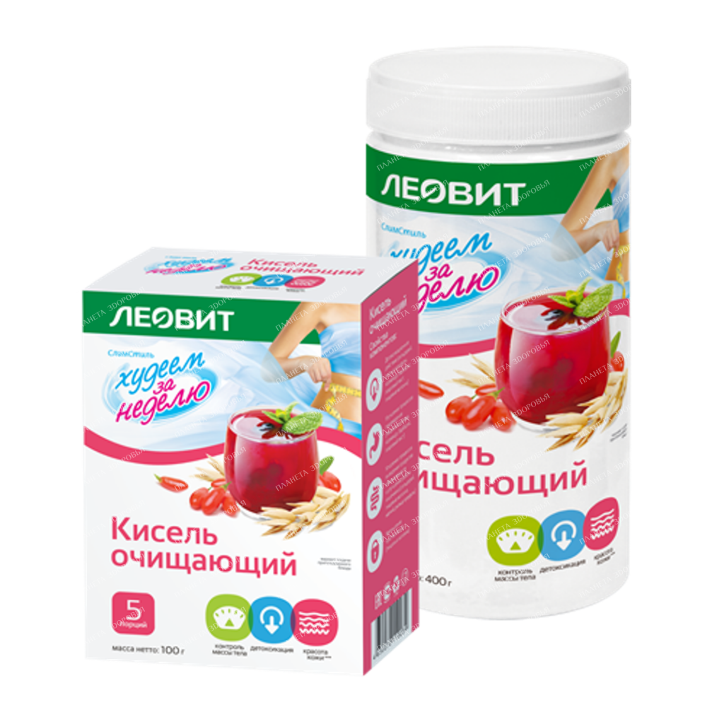 Kissel "Cleansing". Specialized dietary preventive food product. 5 bags of 20 g. Pack of 100 g