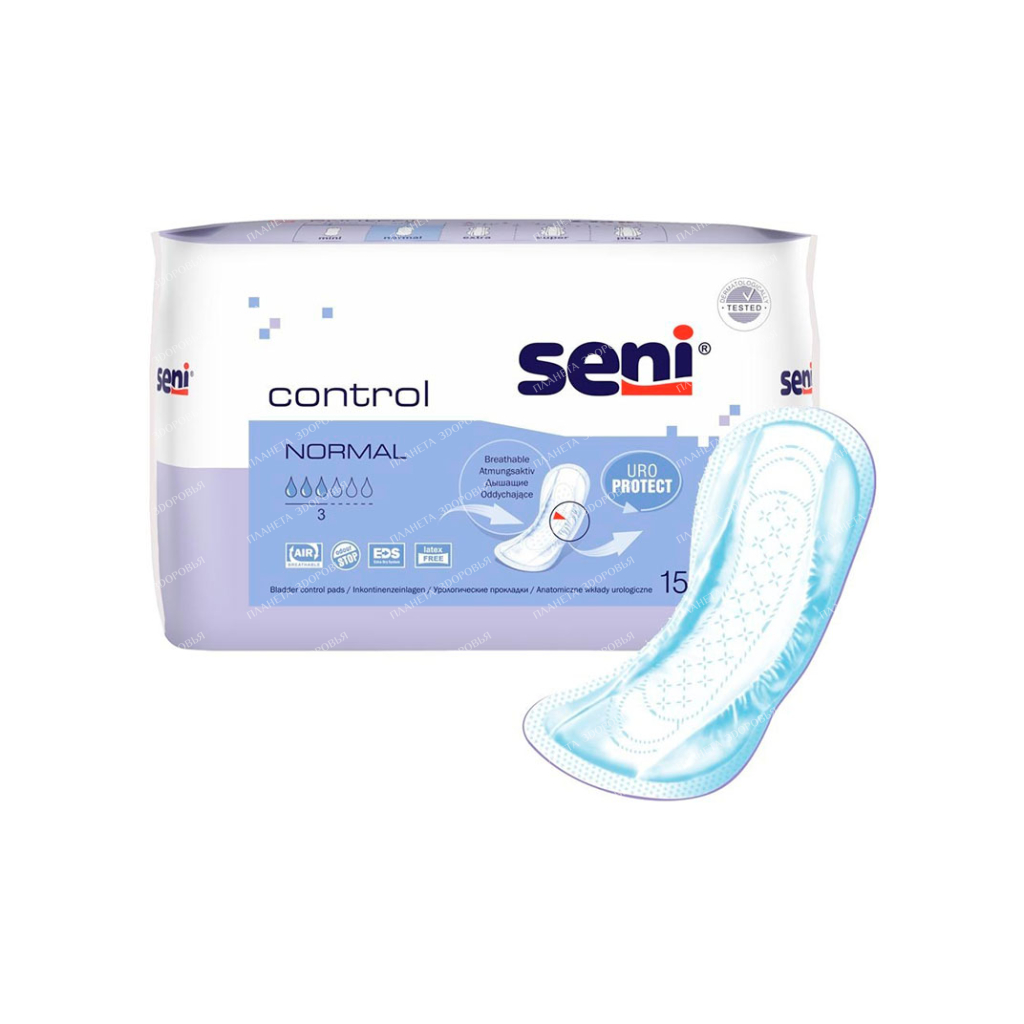 SENI CONTROL Urological pads in size NORMAL 15 pcs
