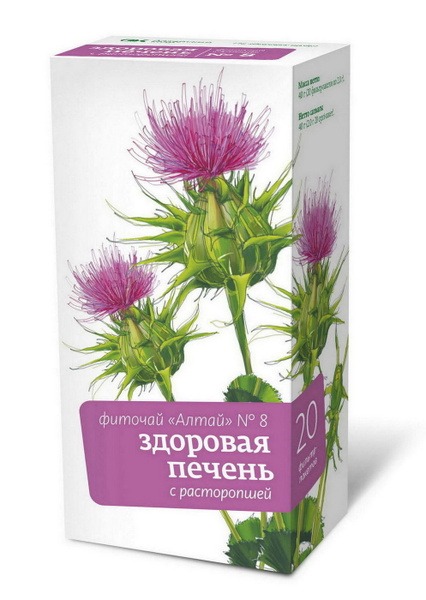 Altai Herb Tea #8 Liver Support: Milk Thistle, 20 Tea Bags