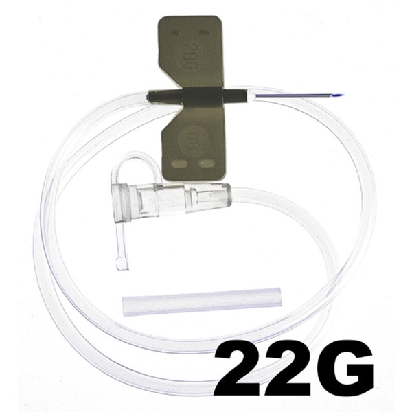22G Butterfly Infusion Set (100/box) - Surgical Steel for Small Veins