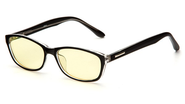 SPG AF017 Computer Glasses: Black &amp; Clear Frames