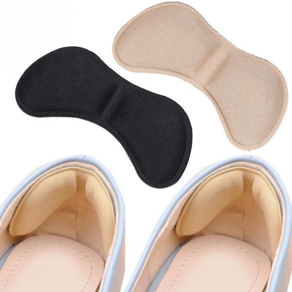 Heel Grips for Shoes - 2 Pairs (Black &amp; Beige) - Anti-Blister