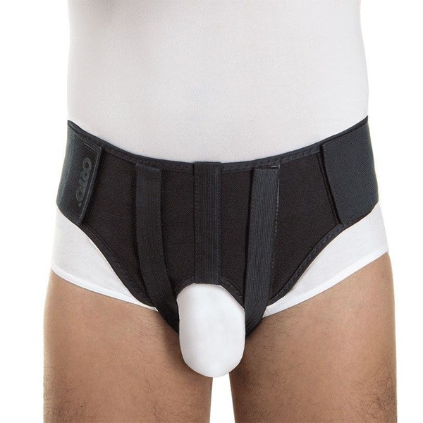 Orto BG-111 Inguinal Hernia Support Belt with Pelots (Large, Black)